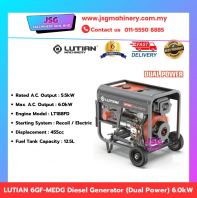 LUTIAN 6GF-MEDG Diesel Generator Dual Power 6.0KW 220V/415V Portable Power Generator Electric & Recoil Start