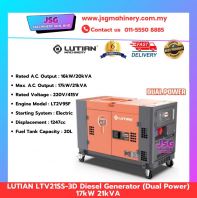 LUTIAN LTV 21SS-3D 17KW 21KVA Diesel Generator Dual Power 220V/415V Electric Start