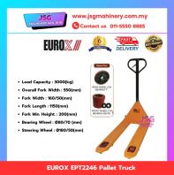 EUROX EPT2246 Manual Hydraulic Pallet Truck 2.5 Ton Heavy Duty Hand Pallet Jack 2500kg Warehouse Equipment