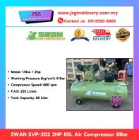 SWAN SVP-202 / SVP202 2HP 85L Air Compressor 8 Bar Heavy Duty Industrial Air Compressor