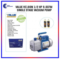 VALUE VE180N 1/2 HP 9.0CFM SINGLE STAGE VACUUM PUMP