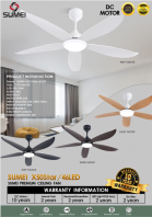SUMEI Ceiling Fan X50Star/46LED with LED Light