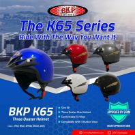 Three Quarter Motorcycle Helmet - BKP H65