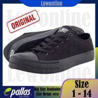 PALLAS JAZZ STAR  407196ABK LO CUT KASUT SEKOLAH HITAM BLACK SCHOOL SHOE