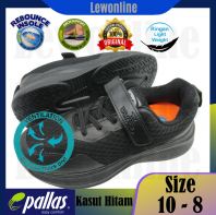 Pallas Jazz School Shoes Black Shoe Single Velcro Strap with Elastic Shoe Lace 2050227BK Kasut Sekolah Kasut Hitam