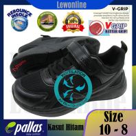 Pallas Jazz School Shoes Black Shoe Single Velcro Strap with Elastic Shoe Lace 2050219BK Kasut Hitam Kasut Sekolah