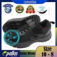 Pallas Jazz School Shoes Black Shoe Single Velcro Strap with Elastic Shoe Lace 2050213BK Kasut Hitam Kasut Sekolah