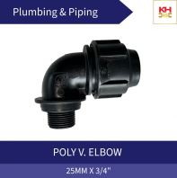 POLY V. ELBOW 25MM X 3/4"