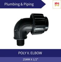 POLY V. ELBOW 25MM X 1/2"
