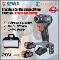 Senix 20V PDIX2-M2 Brushless Cordless Impact Driver With 2x 4Ah Battery | 2 Years Warranty