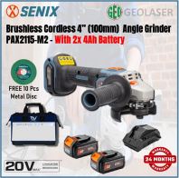 Senix 20V Brushless Cordless 4�� (100mm)  Angle Grinder PAX2115-M2 With 2x 4Ah Battery  2 Years Warranty