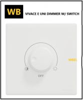 SCHNEIDER VIVACE E UNI DIMMER WITH SWITCH 240V WHITE - KBN31RD250U