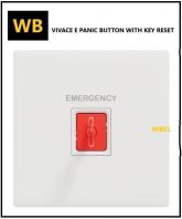SCHNEIDER VIVACE E PANIC BUTTON WITH KEY RESET WHITE - KBN31KPB_WE