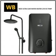 REZO ULTRA SLIM PREMIUM RAIN SHOWER SET WATER HEATER C/W DC PUMP [ARTIZ48P] MATT BLACK
