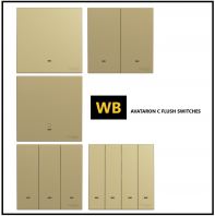 Schneider Avataron C Series Flush Switch Wine Gold (1G1W / 1G2W / 2G1W / 2G2W / 3G1W / 3G2W / 4G1W / 1G Bell Press)