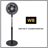 Rezo V8S, 8" 5 Blades stand Fan Regulator [Dark Grey]