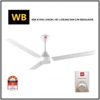 KDK K15V0 (150CM / 60 inches) 3-Blade Ceiling Fan c/w Regulator White