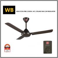 KDK K12V0-PBR (120CM / 48 inches) 3-Blade Ceiling Fan c/w Regulator Dark Brown