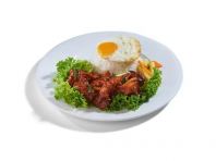 Salted Egg Chicken Rice