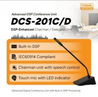 PAVAVOICE DCS-201C / DCS-201D DSP Conference Chairman / Delegate Unit Malaysia | Digital Conference System