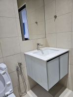 Wall-Mounted Bathroom Vanity Cabinet with Integrated Basin