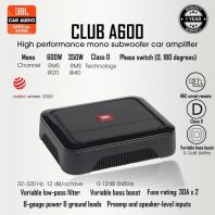 JBL Club A600 Mono Subwoofer Amplifier