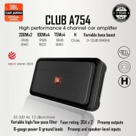 JBL Club A754 4-Channel Car Amplifier