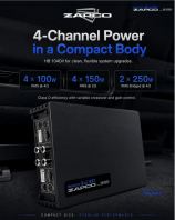 Zapco HB 104DII 4-Channel Full Range Class D Amplifier