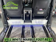 Toyota Vellfire ANH20 & AGH30 WHITE Marble Under-Seat LED Step Foot Rest