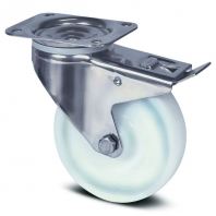 8477 UOD SERIES - TENTE STAINLESS STEEL CASTOR WHITE POLYAMIDE WHEEL