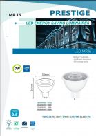PRESTIGE MR16 LED ENERGY SAVING LUMINAIRES 7W