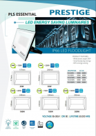 PRESTIGE IP66 LED FLOODLIGHT PLS ESSENTIAL ENERGY SAVING LUMINAIRES 20W/50W/100W/ 150W/200W