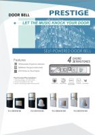 PRESTIGE SELF POWERED DOOR BELL 4CHORD 36 RINGTONES 2 COLOUR