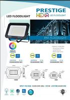 PRESTIGE IP65 HEXA LED FLOODLIGHT 100W/50W/30W (RGB COLOUR) (WITH REMOTE CONTROL)