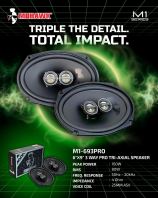 M1-693PRO 6"X9" 3 Way Pro Tri-axial Speaker