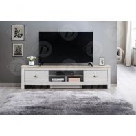 DB 9070 Modern TV Cabinet   Natural / White Wash (Solid Wood)