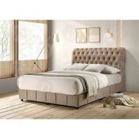 DB 1963 Fabric Anti Cat Scratch Divan Bed   Brown / Dark Grey