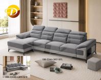4 Seater Longer L-Shape Sofa Set 2244 Pet-Friendly Fabric Grey 2 Tones with Stool 4 Seater Longer L-Shape Sofa Set 2244 Pet-Friendly Fabric Grey 2 Tones with Stool