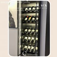 Melamine Display Cabinet With Slim Frame Glass Door