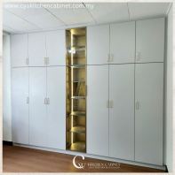 Modern Display Cabinet With Hidden Storage & LED Lighting