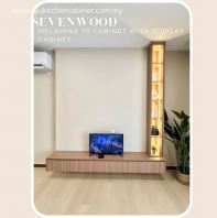 Minimalist Floating TV Cabinet With Vertical Display Shelf