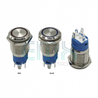 TS-135 5P 16MM PUSH ON-OFF (LATCH) METAL LED BUTTON SWITCH