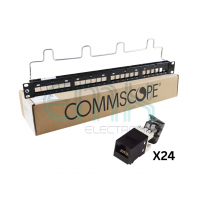 C6PP / 24B Commscope CAT6 UTP AMP 24 PORT PATCH PANEL