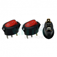 ESR-4-2X / 2A 3PIN AC240V OVAL ROCKER SWITCH