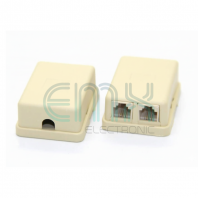 BOX SOCKET TEL 4CB-2 TWIN SOCKET BOX