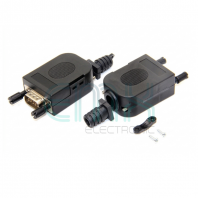 EDB-3020 DB9M 9WAY COMPUTER PLUG W/JOINT