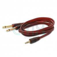 YX-2524 3.5ST M   2 X 6.35MN M CABLE -BR