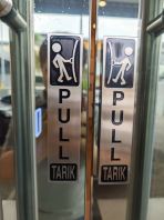 Etching Steel Door Sign