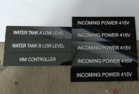 Black Acrylic Engrave White Wording Label Tag