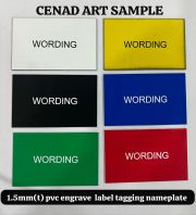 RED / GREEN / BLUE / YELLOW / WHITE / BLACK PVC Engrave Label Sample